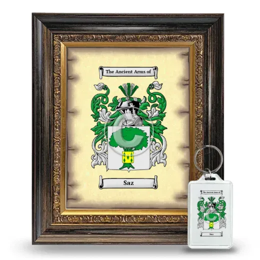 Saz Framed Coat of Arms and Keychain - Heirloom