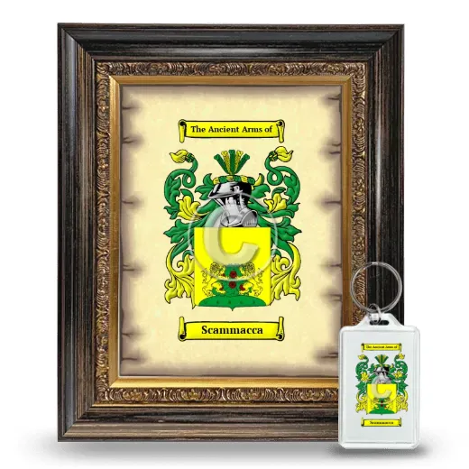 Scammacca Framed Coat of Arms and Keychain - Heirloom