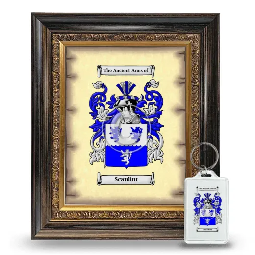 Scanlint Framed Coat of Arms and Keychain - Heirloom