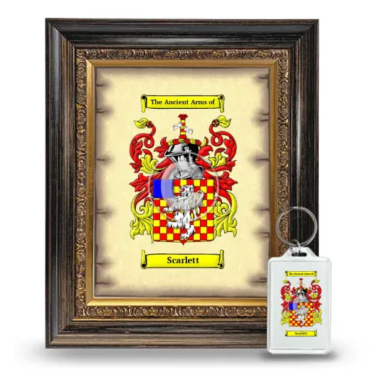 Scarlett Framed Coat of Arms and Keychain - Heirloom
