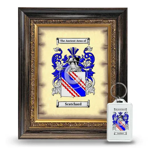 Scatchard Framed Coat of Arms and Keychain - Heirloom