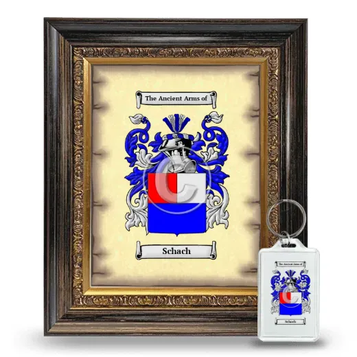 Schach Framed Coat of Arms and Keychain - Heirloom