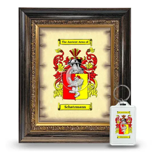 Schatzmann Framed Coat of Arms and Keychain - Heirloom