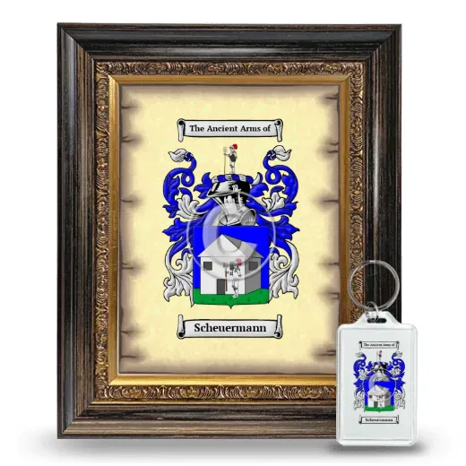 Scheuermann Framed Coat of Arms and Keychain - Heirloom