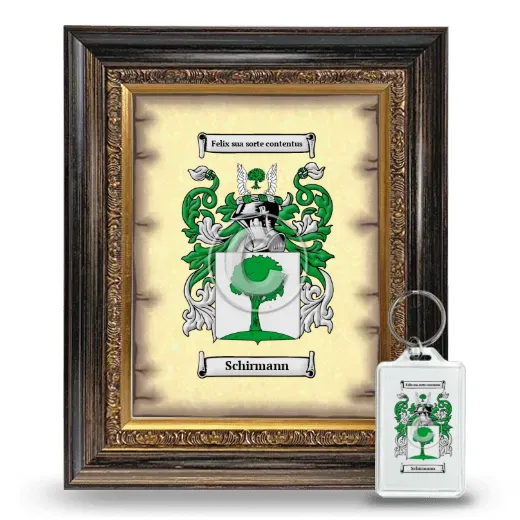 Schirmann Framed Coat of Arms and Keychain - Heirloom