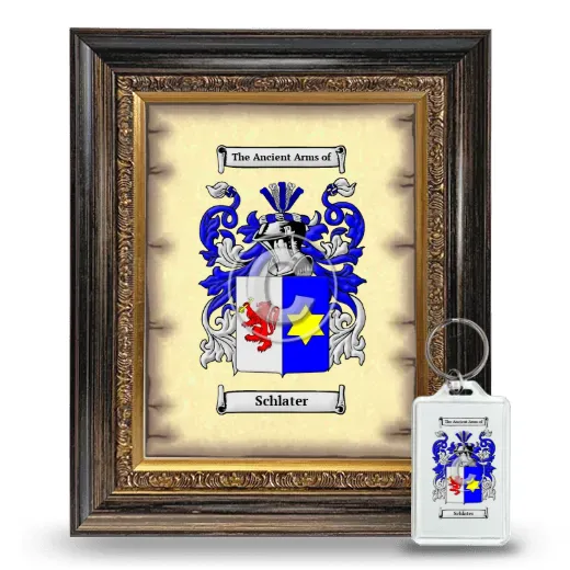 Schlater Framed Coat of Arms and Keychain - Heirloom