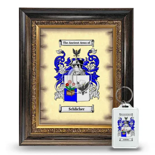 Schlicher Framed Coat of Arms and Keychain - Heirloom