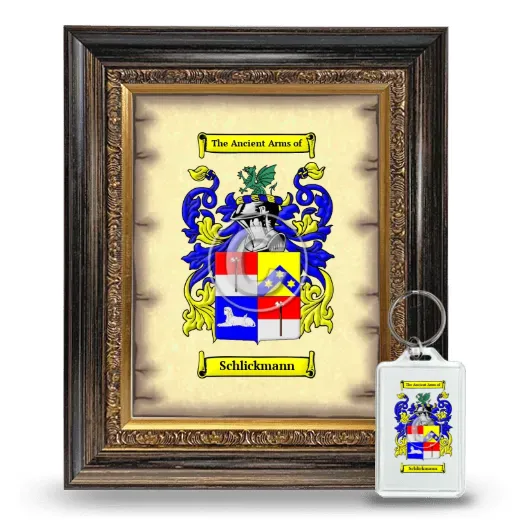 Schlickmann Framed Coat of Arms and Keychain - Heirloom