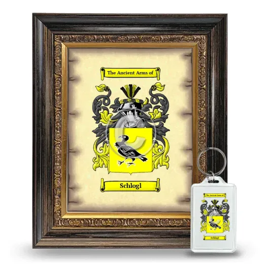 Schlogl Framed Coat of Arms and Keychain - Heirloom