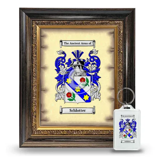 Schlotter Framed Coat of Arms and Keychain - Heirloom