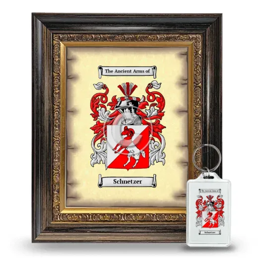 Schnetzer Framed Coat of Arms and Keychain - Heirloom