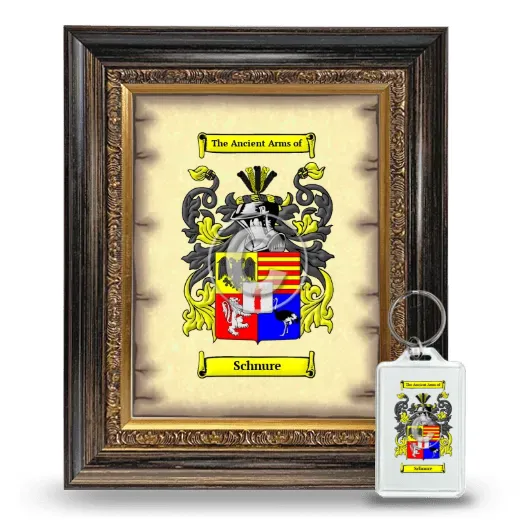 Schnure Framed Coat of Arms and Keychain - Heirloom