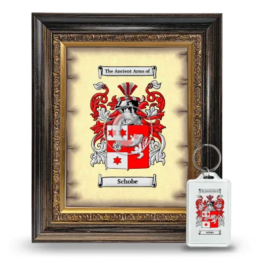 Schobe Framed Coat of Arms and Keychain - Heirloom