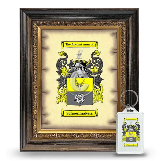 Schoenmakers Framed Coat of Arms and Keychain - Heirloom
