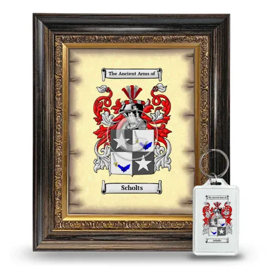 Scholts Framed Coat of Arms and Keychain - Heirloom