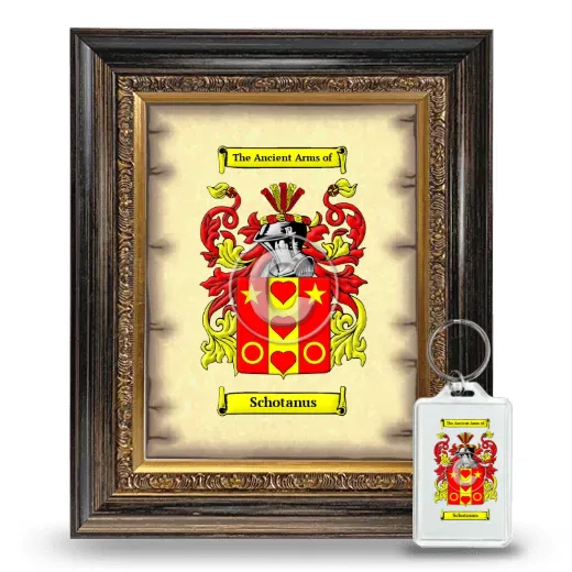 Schotanus Framed Coat of Arms and Keychain - Heirloom
