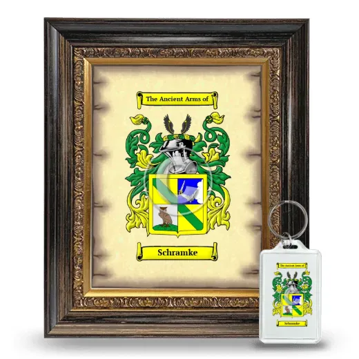 Schramke Framed Coat of Arms and Keychain - Heirloom