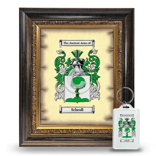 Schroll Framed Coat of Arms and Keychain - Heirloom