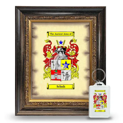 Schuh Framed Coat of Arms and Keychain - Heirloom