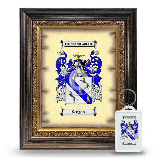Scogan Framed Coat of Arms and Keychain - Heirloom