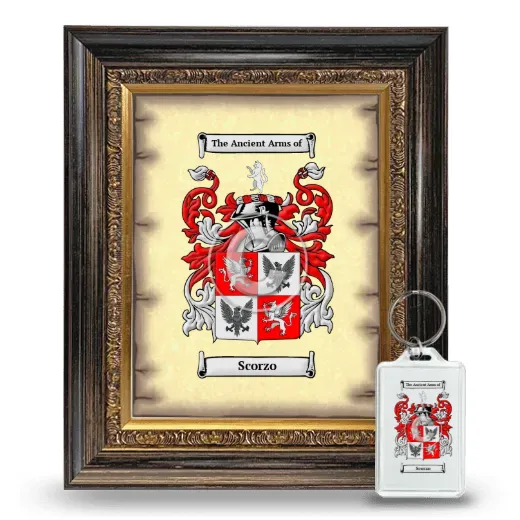 Scorzo Framed Coat of Arms and Keychain - Heirloom