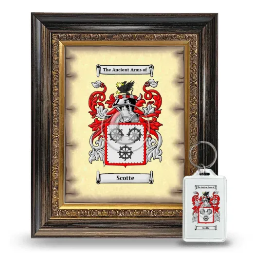 Scotte Framed Coat of Arms and Keychain - Heirloom