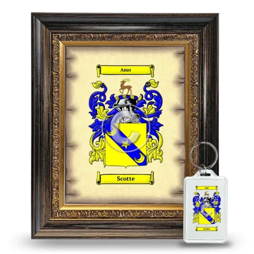 Scotte Framed Coat of Arms and Keychain - Heirloom
