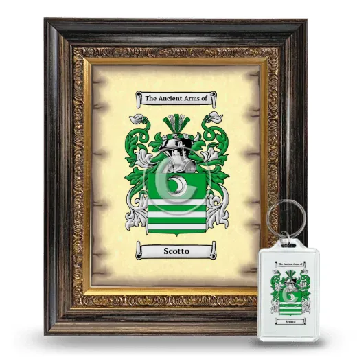 Scotto Framed Coat of Arms and Keychain - Heirloom