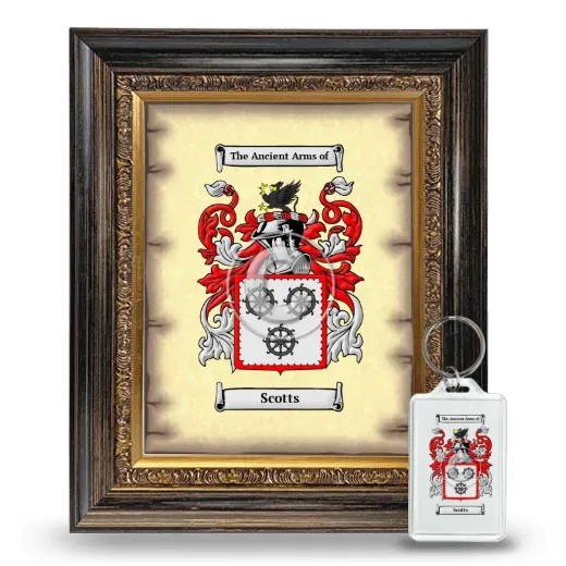 Scotts Framed Coat of Arms and Keychain - Heirloom