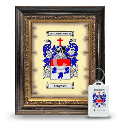 Seagreen Framed Coat of Arms and Keychain - Heirloom