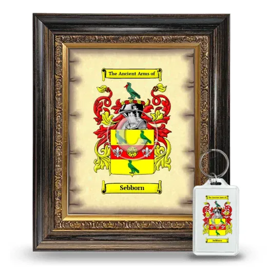 Sebborn Framed Coat of Arms and Keychain - Heirloom