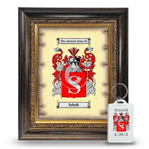 Sebolt Framed Coat of Arms and Keychain - Heirloom