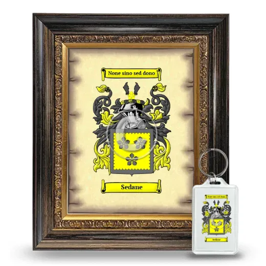 Sedane Framed Coat of Arms and Keychain - Heirloom