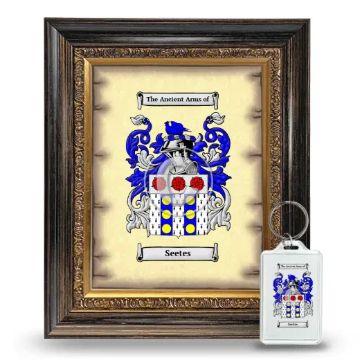 Seetes Framed Coat of Arms and Keychain - Heirloom