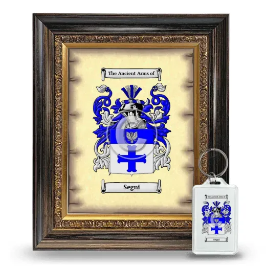Segni Framed Coat of Arms and Keychain - Heirloom