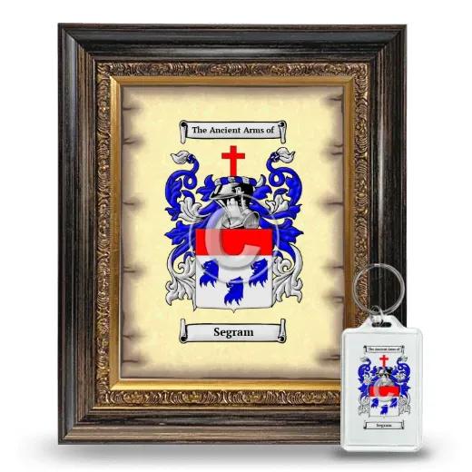 Segram Framed Coat of Arms and Keychain - Heirloom