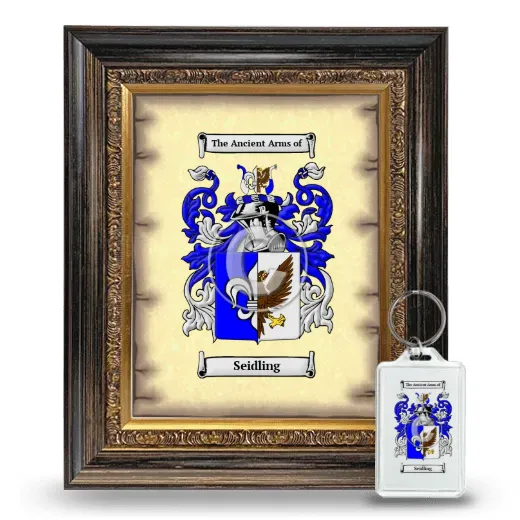 Seidling Framed Coat of Arms and Keychain - Heirloom