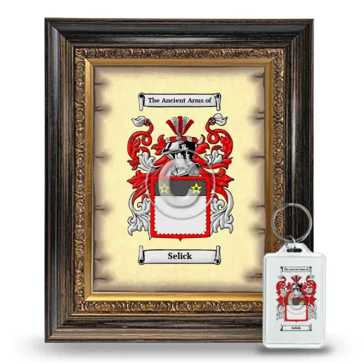 Selick Framed Coat of Arms and Keychain - Heirloom