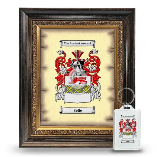 Selle Framed Coat of Arms and Keychain - Heirloom