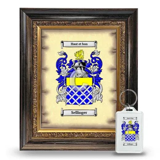 Sellinger Framed Coat of Arms and Keychain - Heirloom