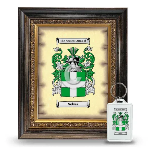 Selves Framed Coat of Arms and Keychain - Heirloom