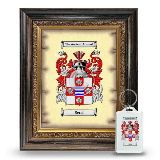 Serci Framed Coat of Arms and Keychain - Heirloom