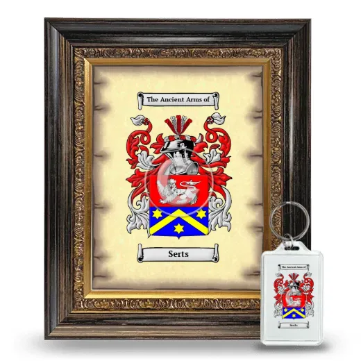 Serts Framed Coat of Arms and Keychain - Heirloom
