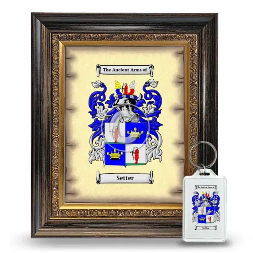 Setter Framed Coat of Arms and Keychain - Heirloom