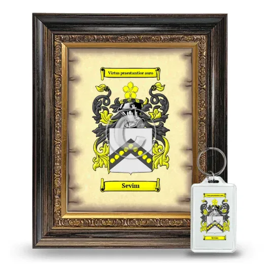 Sevim Framed Coat of Arms and Keychain - Heirloom