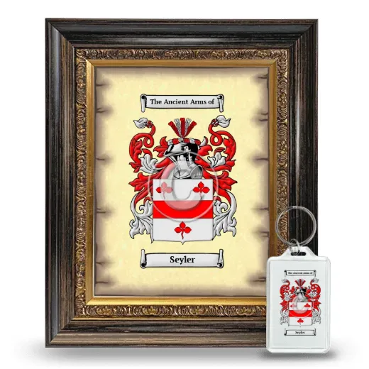 Seyler Framed Coat of Arms and Keychain - Heirloom