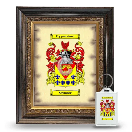 Seymore Framed Coat of Arms and Keychain - Heirloom