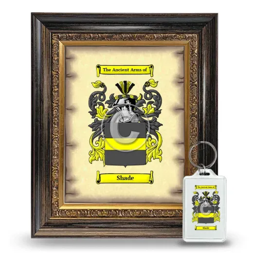 Shade Framed Coat of Arms and Keychain - Heirloom