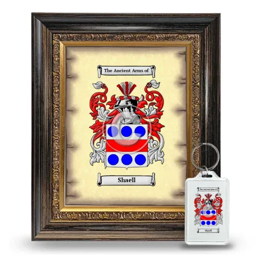 Shaell Framed Coat of Arms and Keychain - Heirloom