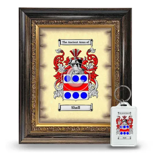 Shall Framed Coat of Arms and Keychain - Heirloom